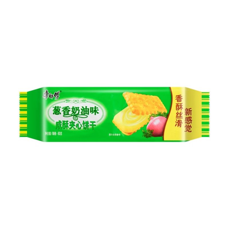 康师傅 咸酥夹心葱香奶油饼干 80g